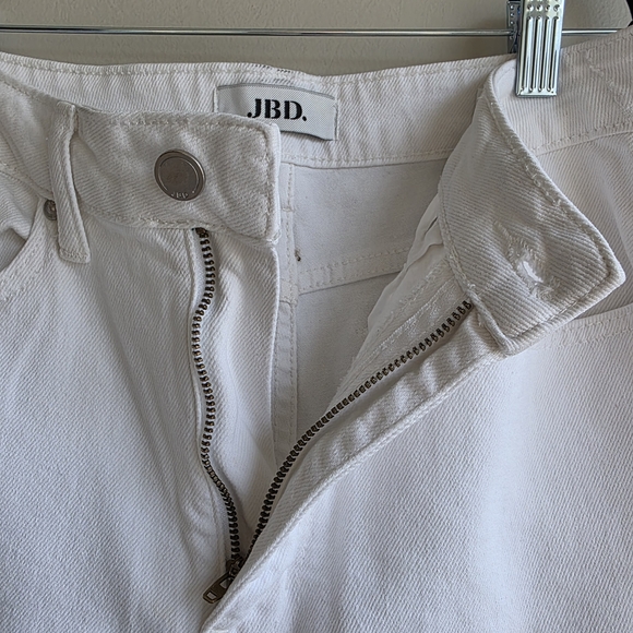 JBD Women's High-Rise Straight White Jeans - Picture 3 of 10